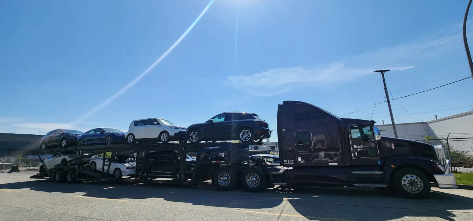 BradLeigh black car hauler cross-border transport